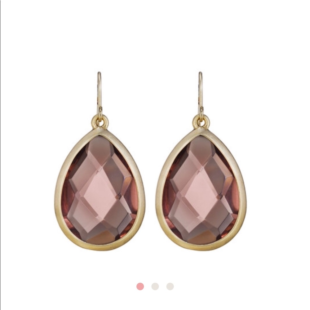 Minaret light rose teardrop earrings